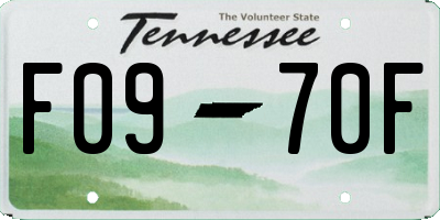 TN license plate F0970F