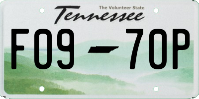 TN license plate F0970P
