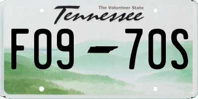 TN license plate F0970S