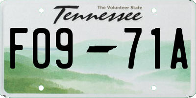 TN license plate F0971A