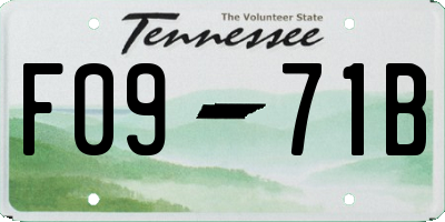 TN license plate F0971B