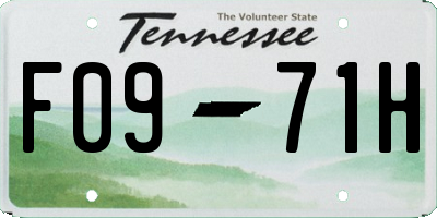 TN license plate F0971H