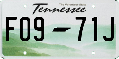 TN license plate F0971J