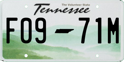 TN license plate F0971M