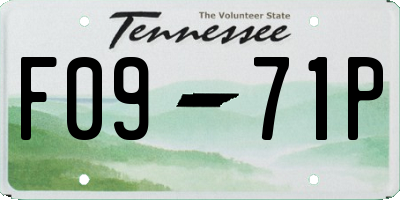 TN license plate F0971P