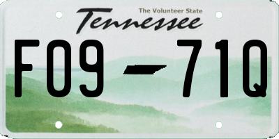 TN license plate F0971Q