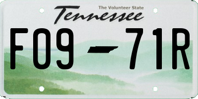 TN license plate F0971R