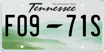 TN license plate F0971S
