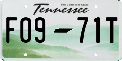 TN license plate F0971T