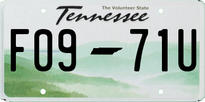 TN license plate F0971U