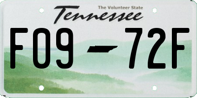 TN license plate F0972F