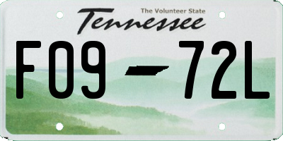 TN license plate F0972L
