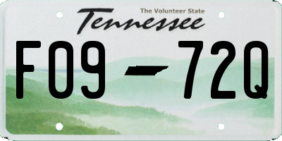 TN license plate F0972Q