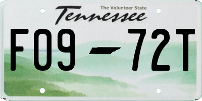 TN license plate F0972T