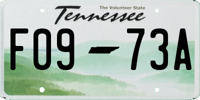 TN license plate F0973A