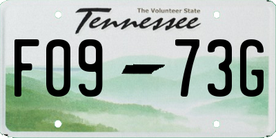 TN license plate F0973G