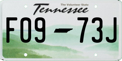 TN license plate F0973J