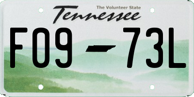 TN license plate F0973L