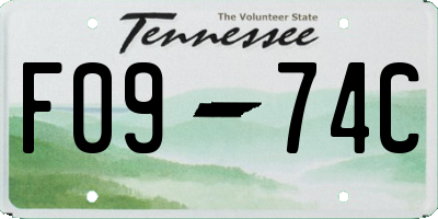 TN license plate F0974C