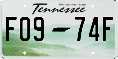 TN license plate F0974F