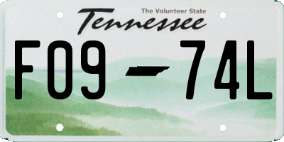 TN license plate F0974L
