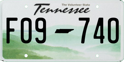 TN license plate F0974O