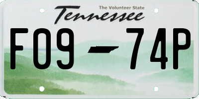 TN license plate F0974P
