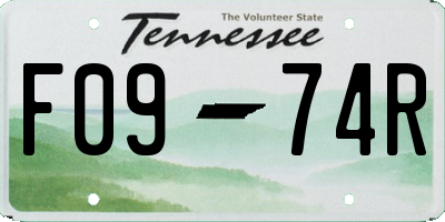 TN license plate F0974R