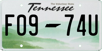 TN license plate F0974U