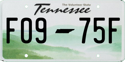 TN license plate F0975F