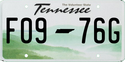 TN license plate F0976G