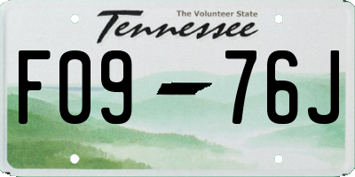 TN license plate F0976J