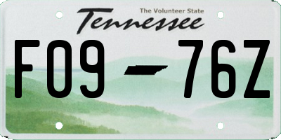 TN license plate F0976Z