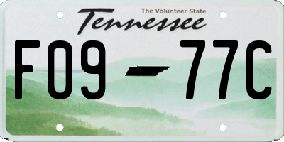 TN license plate F0977C