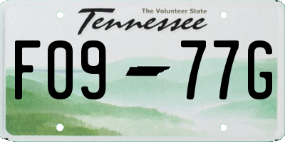 TN license plate F0977G