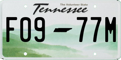 TN license plate F0977M