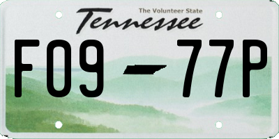 TN license plate F0977P