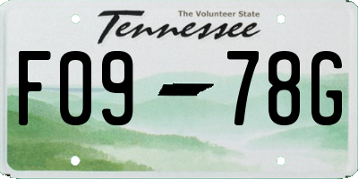 TN license plate F0978G