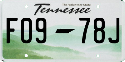 TN license plate F0978J