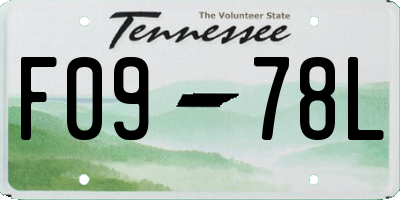 TN license plate F0978L