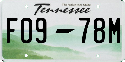 TN license plate F0978M