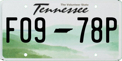 TN license plate F0978P