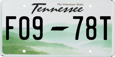TN license plate F0978T