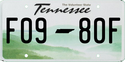TN license plate F0980F