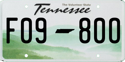 TN license plate F0980O