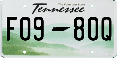 TN license plate F0980Q