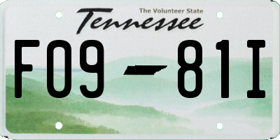 TN license plate F0981I