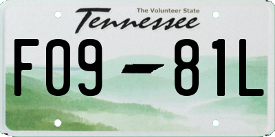TN license plate F0981L