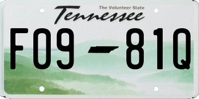 TN license plate F0981Q