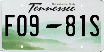 TN license plate F0981S